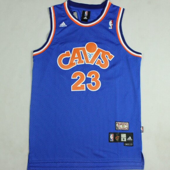 Mens LeBron James Blue Stitched Jersey